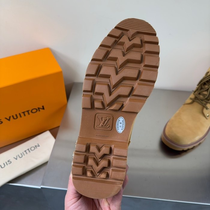 Shoes Louis Vuitton high top casual boots Tan 001