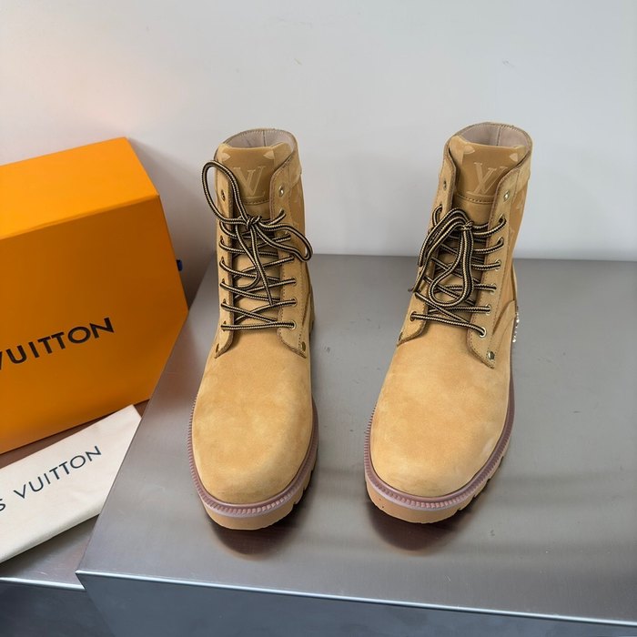 Shoes Louis Vuitton high top casual boots Tan 001