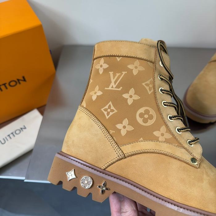 Shoes Louis Vuitton high top casual boots Tan 001