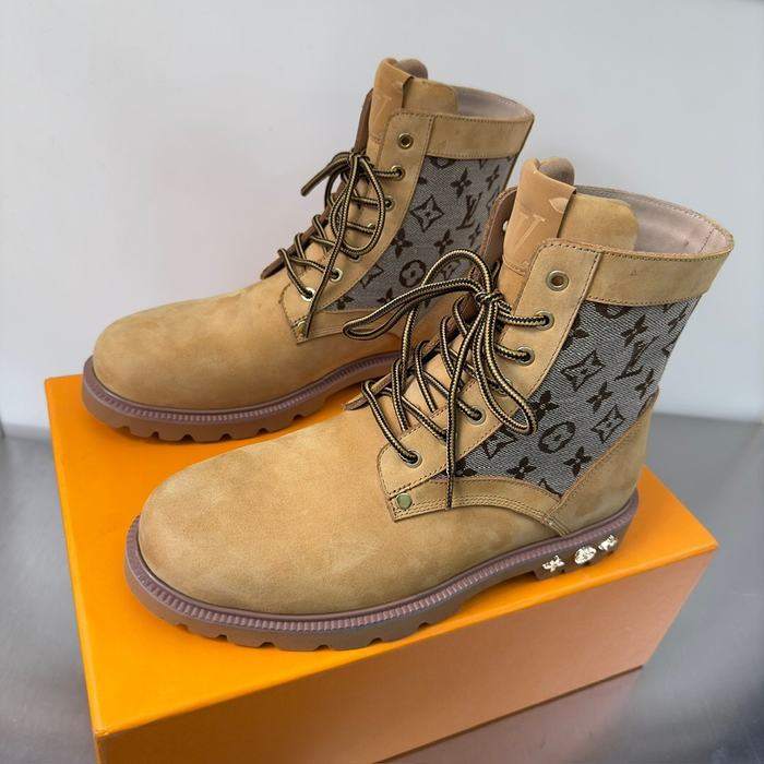 Shoes Louis Vuitton high top casual boots Tan