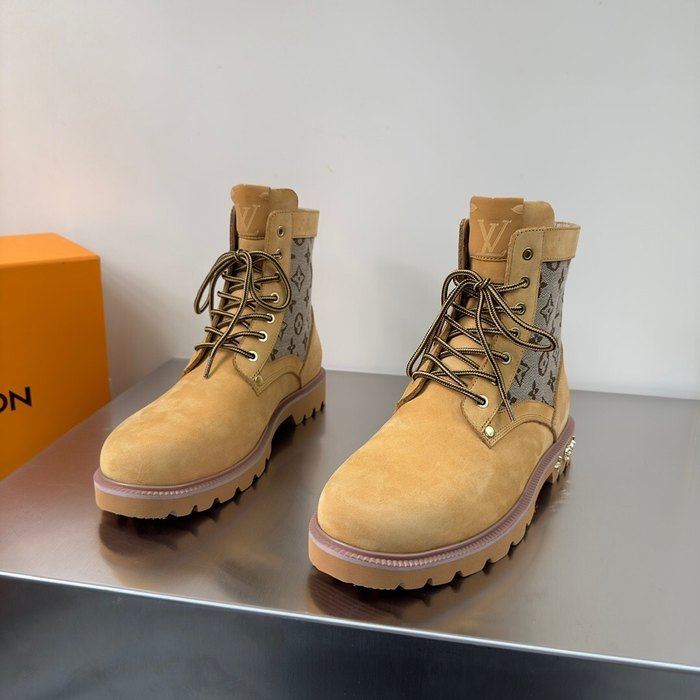Shoes Louis Vuitton high top casual boots Tan