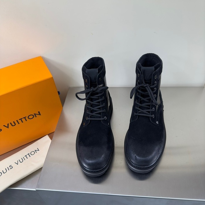 Shoes Louis Vuitton men's casual high top boots Black