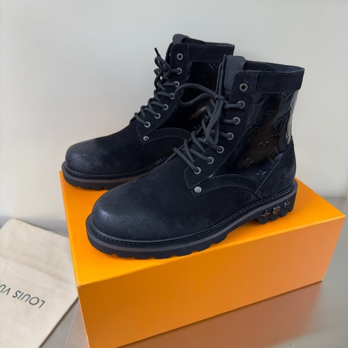 Shoes Louis Vuitton men's casual high top boots Black
