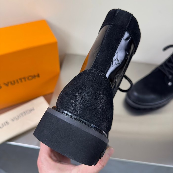 Shoes Louis Vuitton men's casual high top boots Black