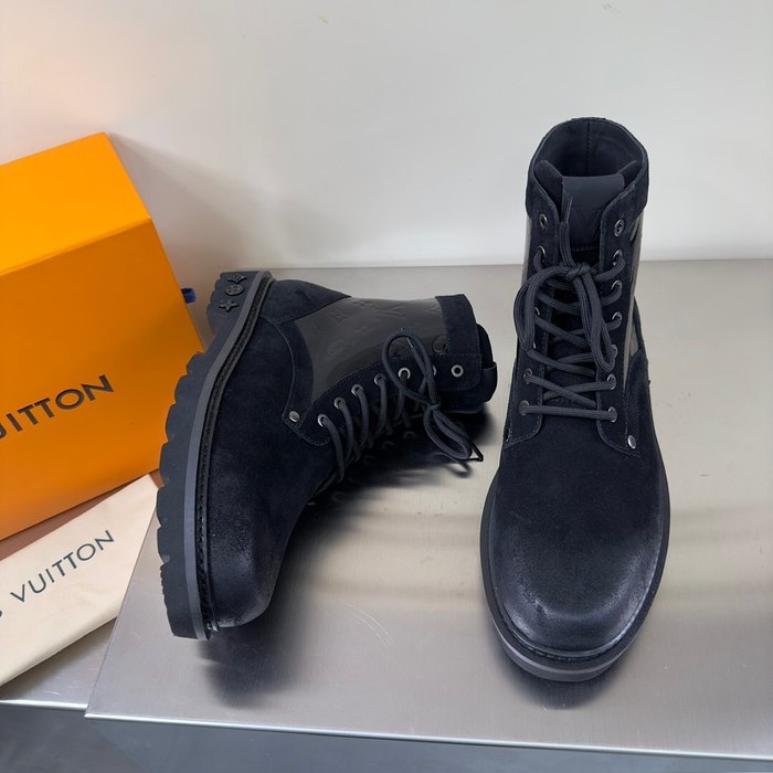 Shoes Louis Vuitton men's casual high top boots Black