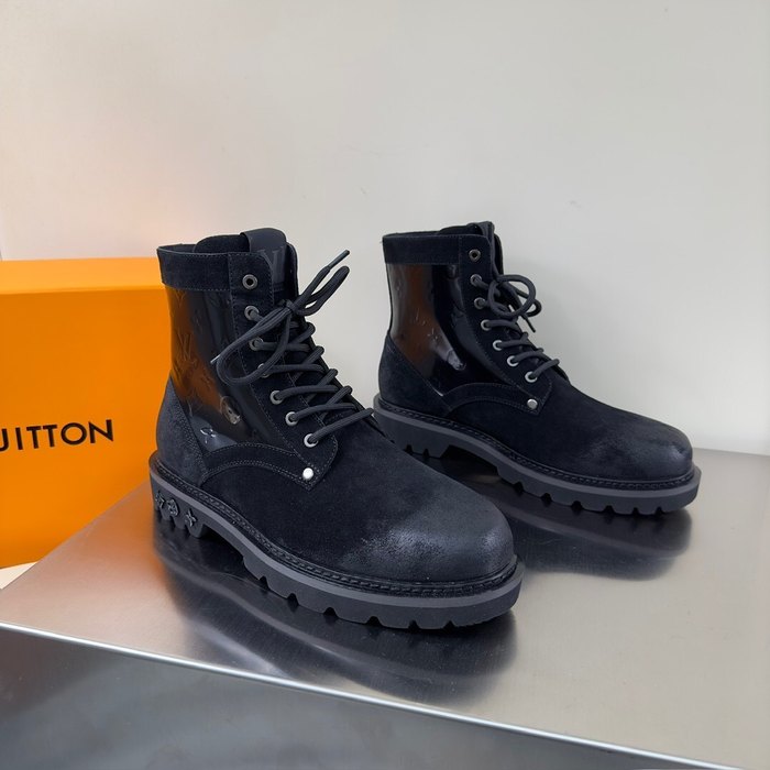 Shoes Louis Vuitton men's casual high top boots Black