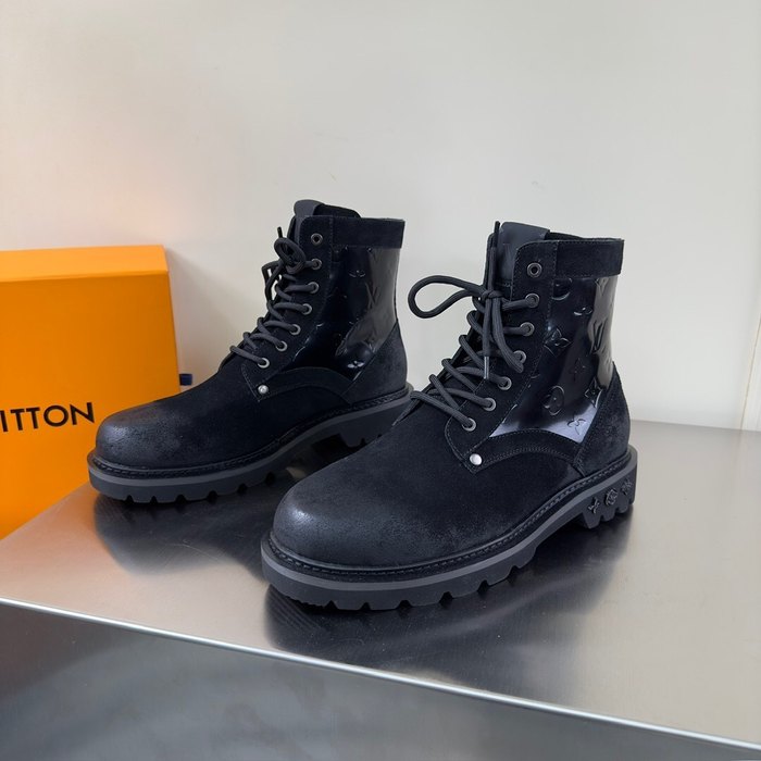 Shoes Louis Vuitton men's casual high top boots Black