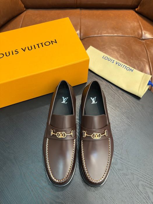 Shoes Louis Vuitton men's casual leather loafers Brown