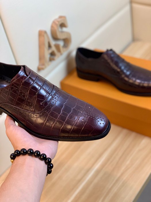 Shoes Louis Vuitton men's dress shoes Burgundy