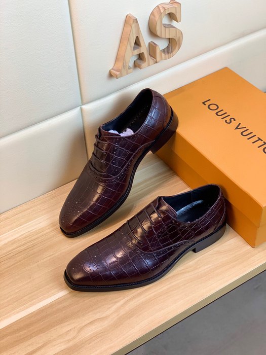 Shoes Louis Vuitton men's dress shoes Burgundy