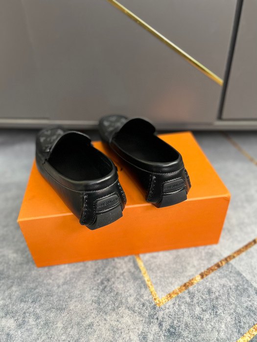 Shoes Louis Vuitton men's driving loafers Black 001