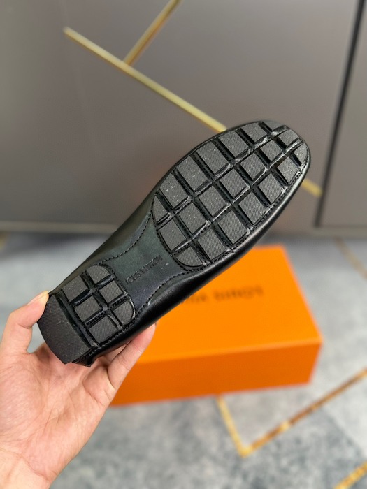 Shoes Louis Vuitton men's driving loafers Black 001