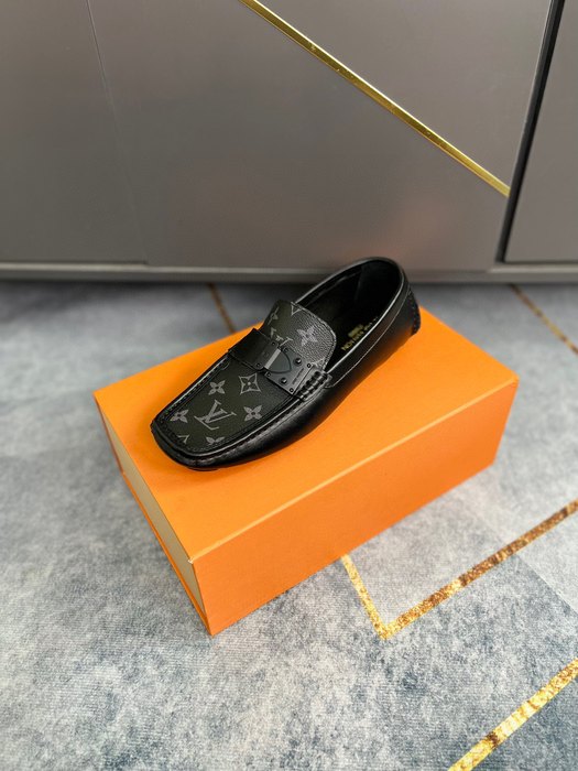 Shoes Louis Vuitton men's driving loafers Black 001