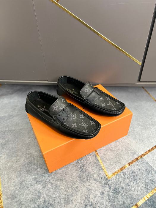 Shoes Louis Vuitton men's driving loafers Black 001