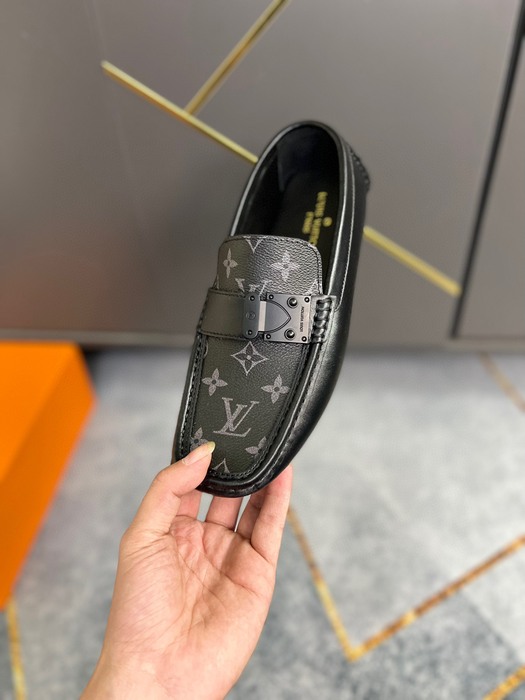 Shoes Louis Vuitton men's driving loafers Black 001