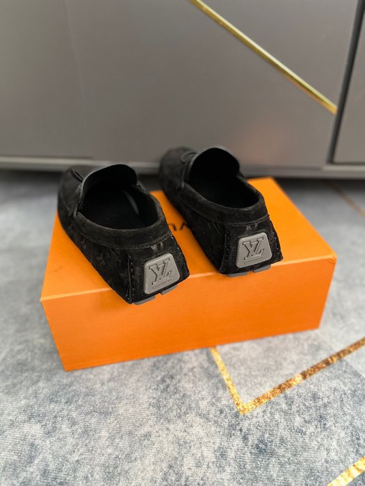 Shoes Louis Vuitton men's driving loafers Black