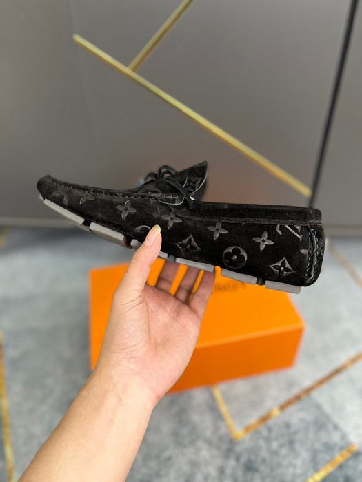 Shoes Louis Vuitton men's driving loafers Black