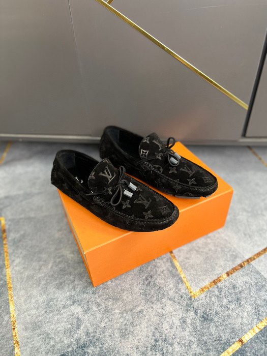 Shoes Louis Vuitton men's driving loafers Black