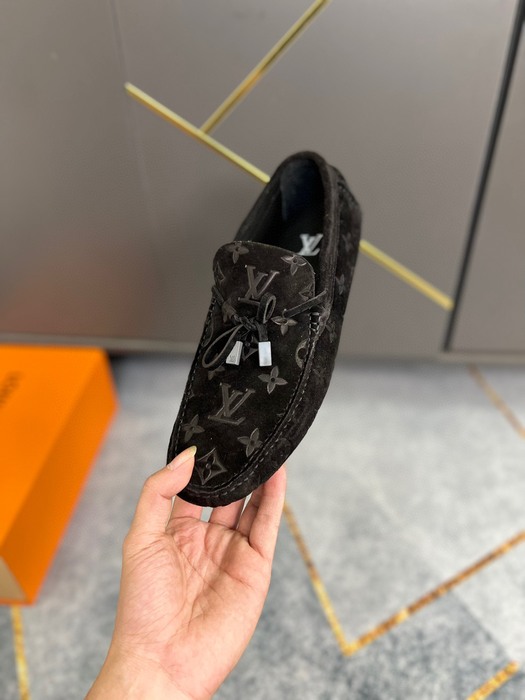 Shoes Louis Vuitton men's driving loafers Black