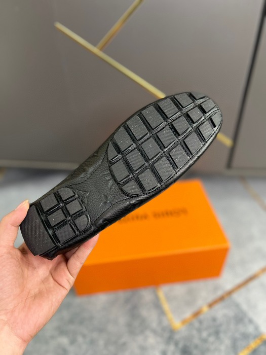 Shoes Louis Vuitton men's driving shoes Black 001