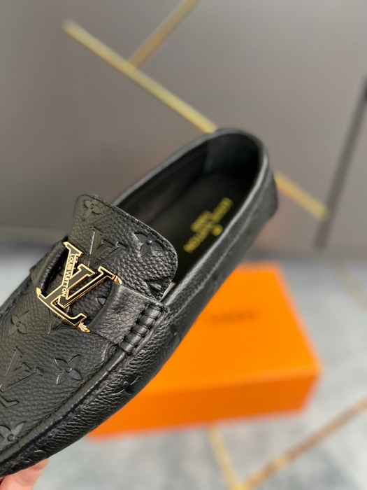 Shoes Louis Vuitton men's driving shoes Black 001