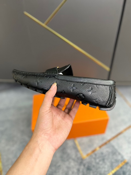 Shoes Louis Vuitton men's driving shoes Black 001