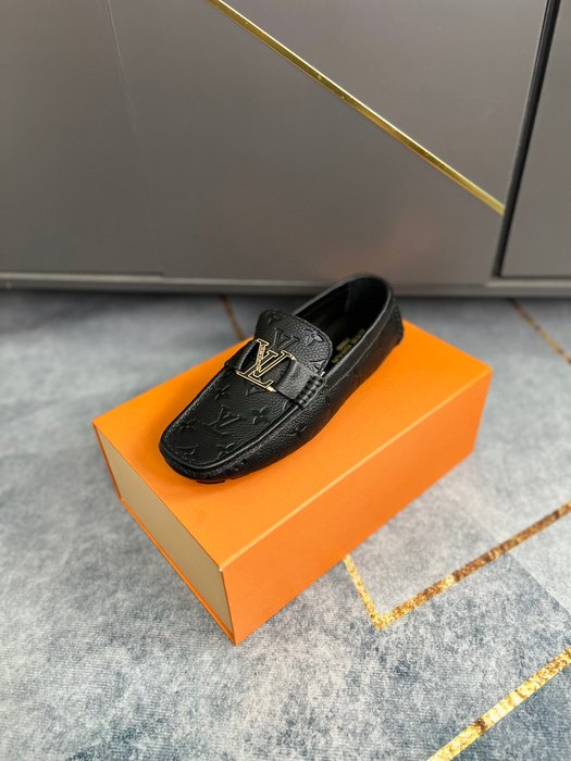 Shoes Louis Vuitton men's driving shoes Black 001