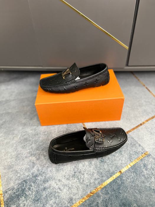 Shoes Louis Vuitton men's driving shoes Black 001