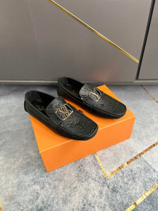 Shoes Louis Vuitton men's driving shoes Black 001