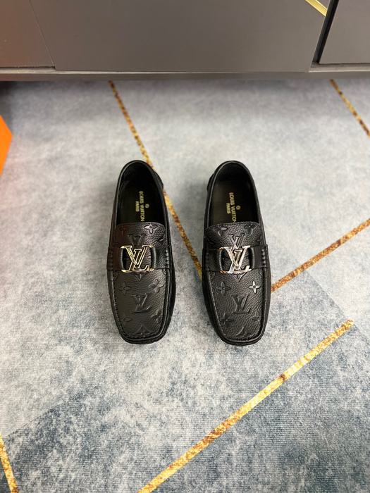 Shoes Louis Vuitton men's driving shoes Black 001