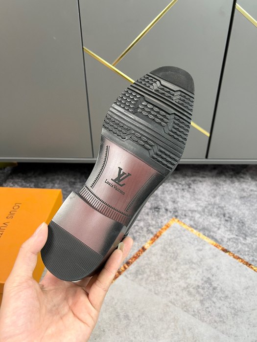 Shoes Louis Vuitton men's formal leather shoes Black