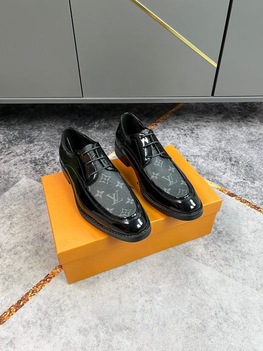 Shoes Louis Vuitton men's formal leather shoes Black