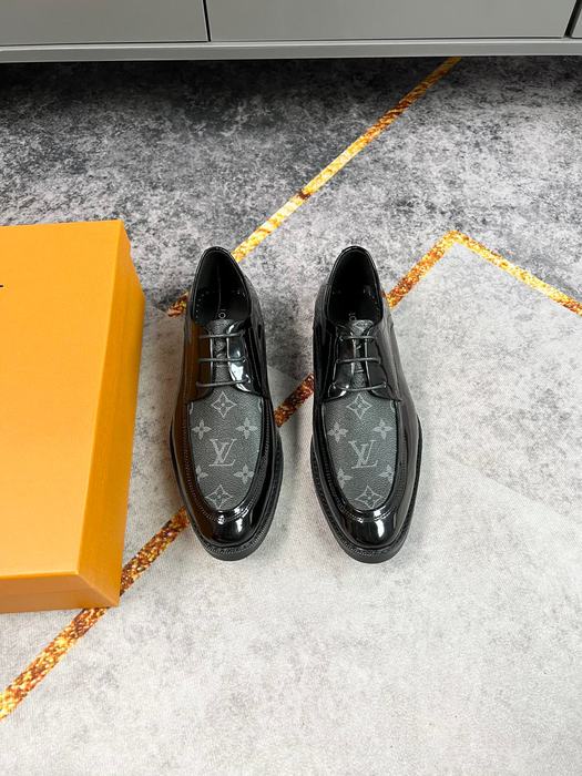 Shoes Louis Vuitton men's formal leather shoes Black