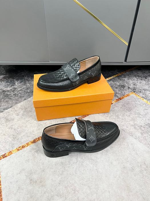 Shoes Louis Vuitton woven loafer Black 001