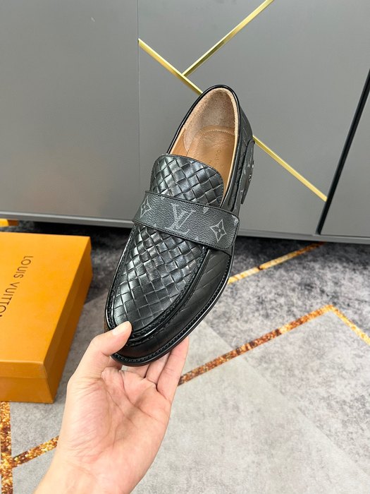 Shoes Louis Vuitton woven loafer Black 001