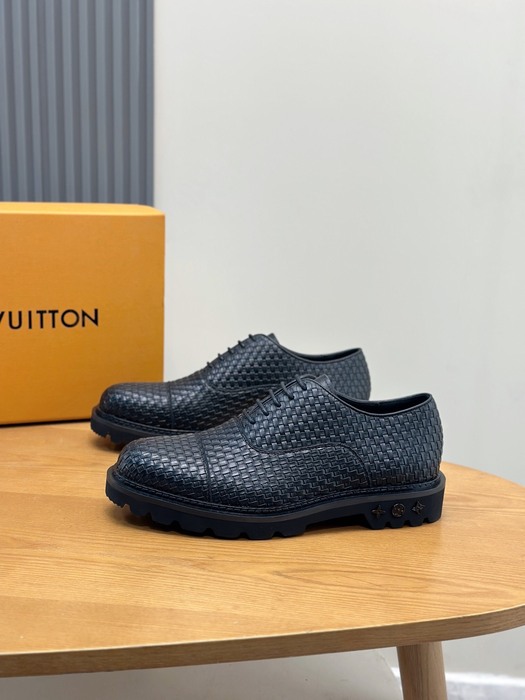 Shoes Louis Vuitton woven oxford derby Black