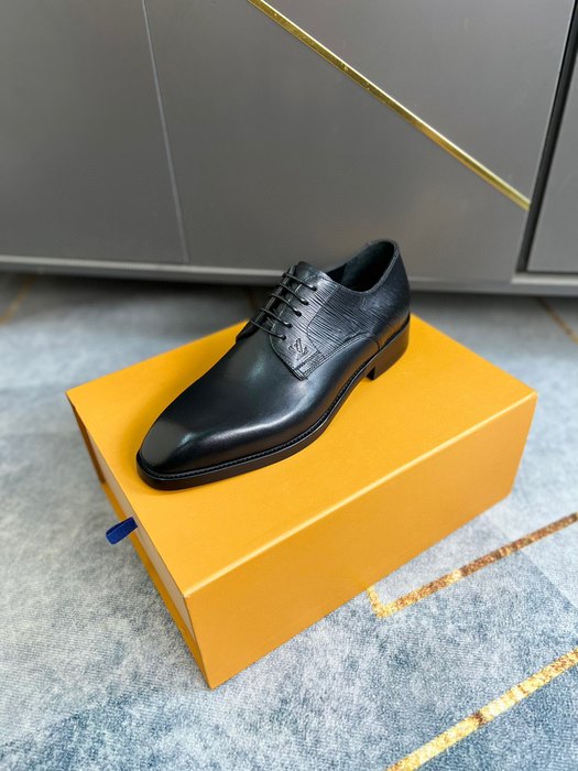 Shoes business casual leather lace up shoes Black