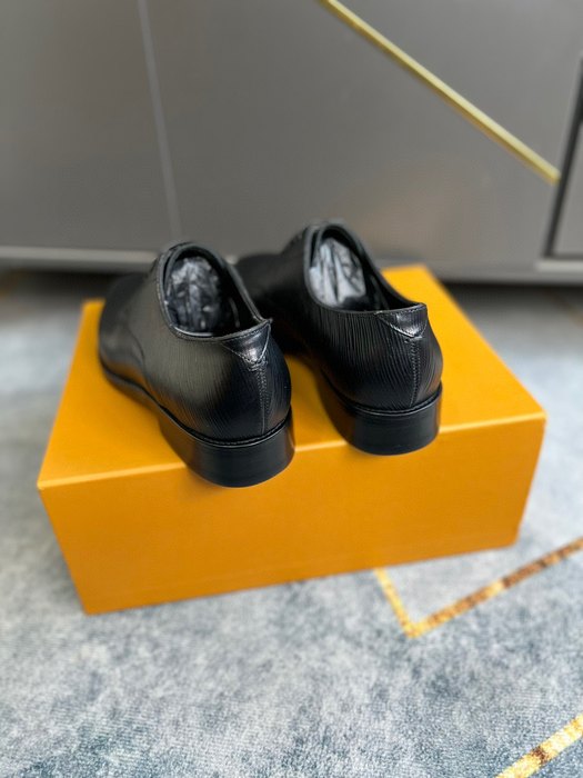 Shoes business casual leather lace up shoes Black