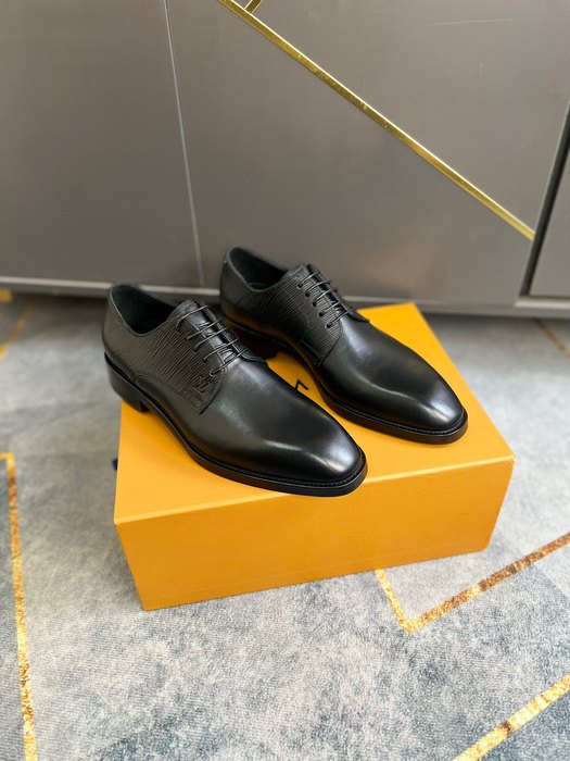 Shoes business casual leather lace up shoes Black