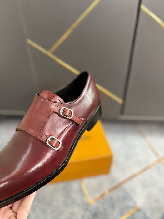 Shoes double monk strap shoes Brown