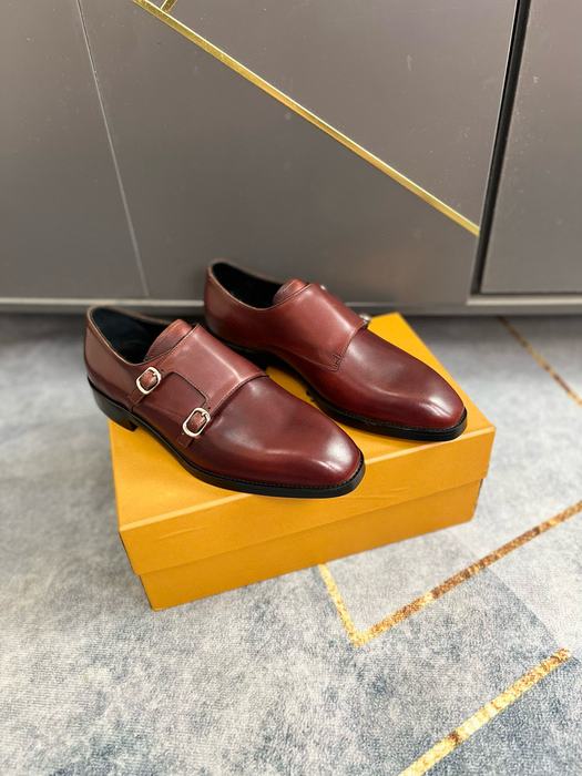 Shoes double monk strap shoes Brown