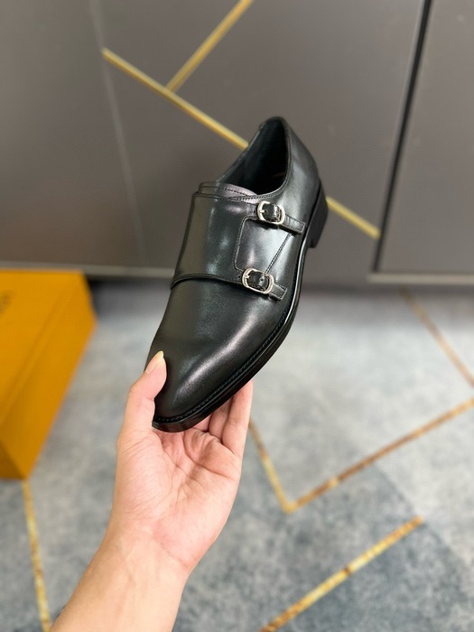 Shoes double monk strap Black