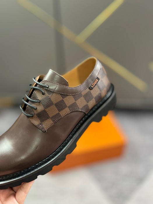 Shoes leather oxford shoe Brown