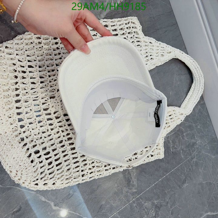 Yupoo miumiu hat baseball black white text HH9185