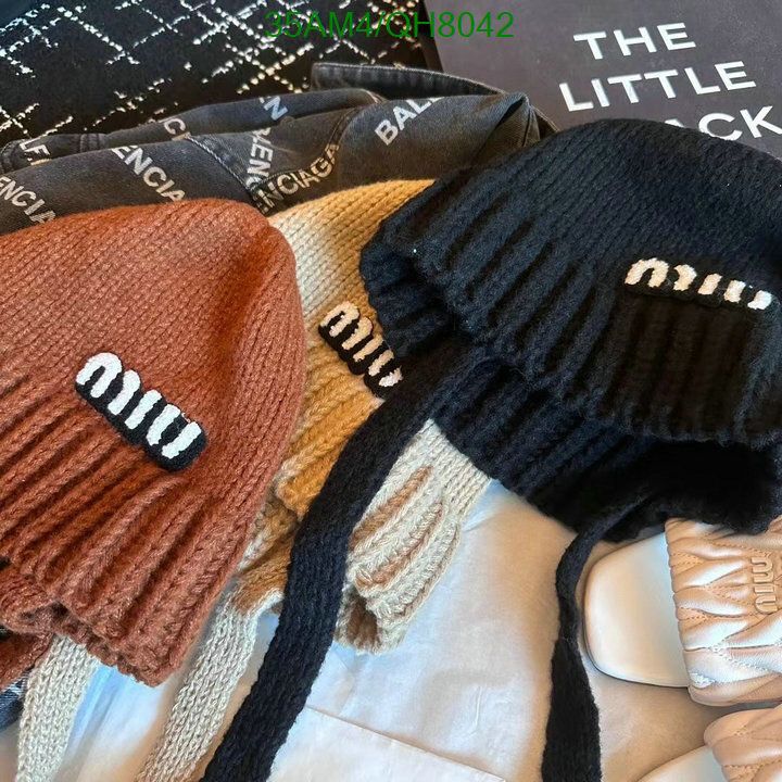 Yupoo miumiu hat beanie black stripe QH8042