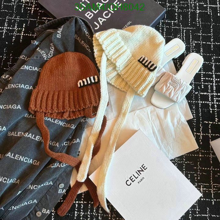 Yupoo miumiu hat beanie black stripe QH8042
