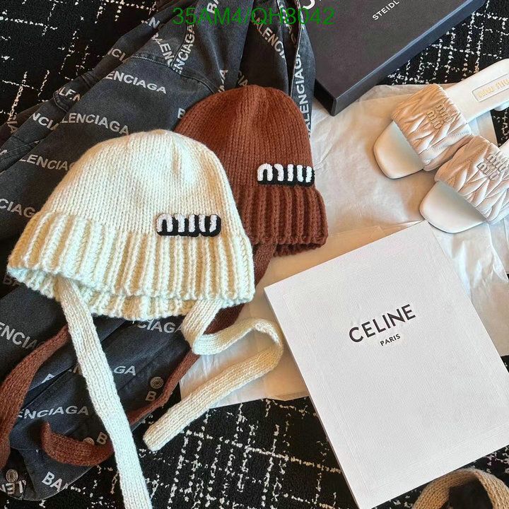 Yupoo miumiu hat beanie black stripe QH8042