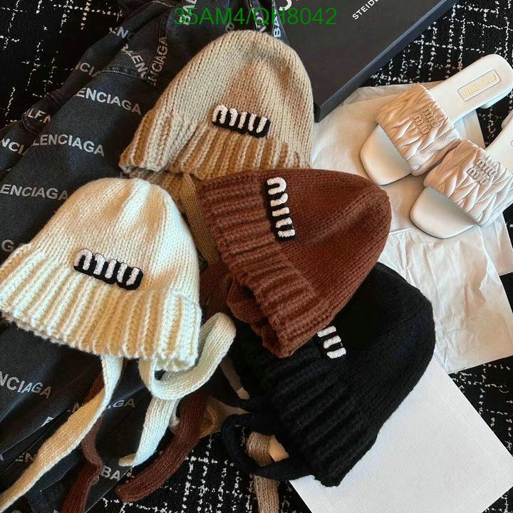 Yupoo miumiu hat beanie black stripe QH8042