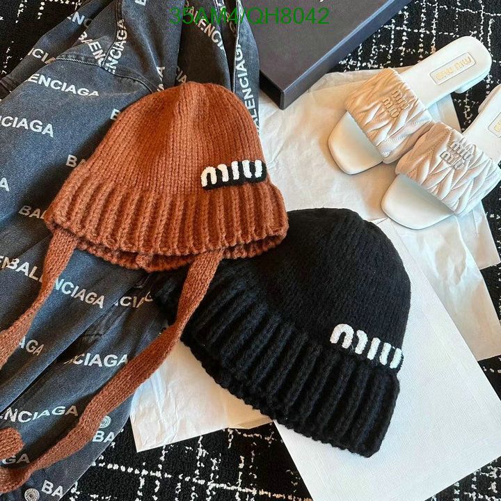 Yupoo miumiu hat beanie black stripe QH8042