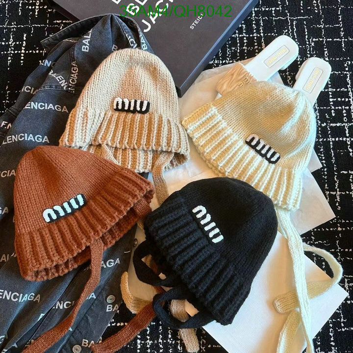 Yupoo miumiu hat beanie black stripe QH8042